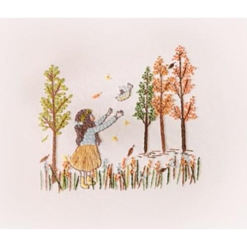 3D Embroidery Cross Stitch Kits, DIY Needlework Kit, Pre-print Patterns Home Decoration Frameless