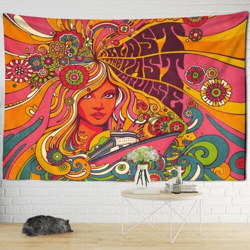 Golden Egyptian Tapestry Wall Hanging Retro Printing Hippie Egyptian Wall Hanging Tapestry Room Bedroom Home Decor
