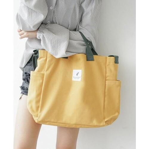 2021 New Canvas Shoulder Bags Environmental Shopping Bag Tote Package Crossbody Bags Purses Casual Handbag for Women