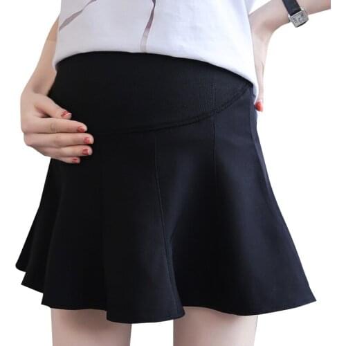 The new maternity dress summer skirt belly skirt size hundred towers puff skirt pleated pregnant women skirts tide mom