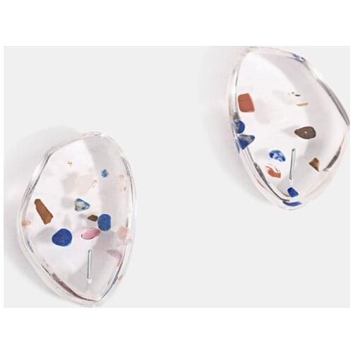 New Transparent Acrylic Stud Earrings Cute Geometric Pendant Earrings Fashion Womens Earrings Jewelry