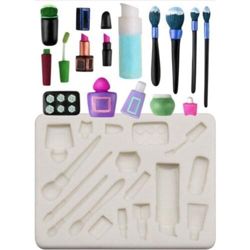 Makeup Tools Silicone Molds Lipstick Perfume Makeup Tool Shape Cake Fondant Mold M6CE