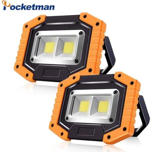 200W Portable LED Work Lights COB Work Light LED Flood Light Led Job Site Work Light Rechargeable for Indoor Outdoor Lighting