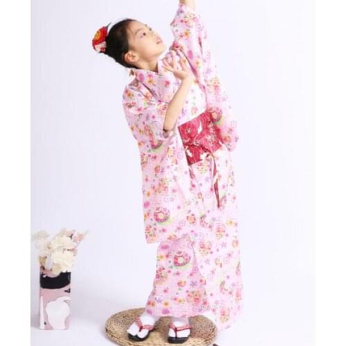 Traditional Japanese Girls Kimono Formal Fu ri so de 90-130CM