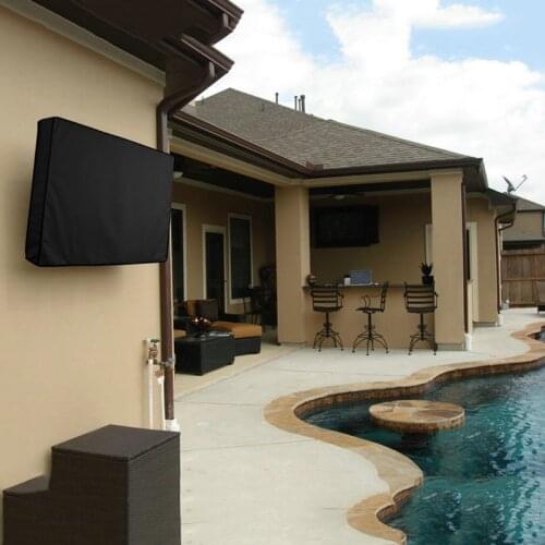 Outdoor Waterproof TV Cover for 55 Inch LCD TV Microfiber Cloth Protect LED Screen Weatherproof Dustproof Universal TV Cover