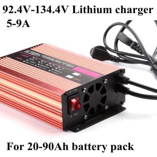 109.2V 117.6V Lithium Battery Charger for 22S 92.4V 24S 26S 27S 28S 32S 120V 9A Lithium Battery Electric Motorcycle Ebikes Tools