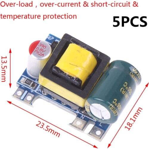 5PCS Hot New Mini AC-DC 110V 120V 220V 230V To 5V 12V Converter Board Module Power Supply Wholesale