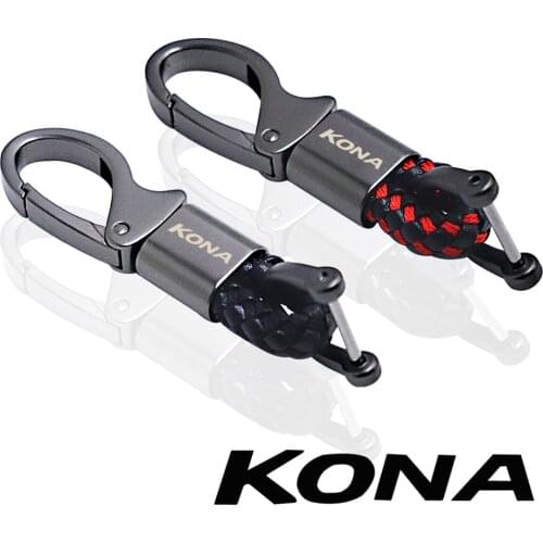 Car Keychain Black Clasp Creative DIY For Hyundai KONA Accessories