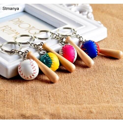 Free Shipping Football Club Key chain Car Keychain Baseball 4 Colors Bag Pendant For Bag charm Car Key Ring Cute Jewelry 1-17163