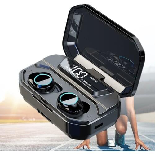 Bluetooth Stereo Earphone Wireless IPX7 Waterproof Touch Earbuds Headset 3300mAh Battery Type-c Charge Case For Sports Running