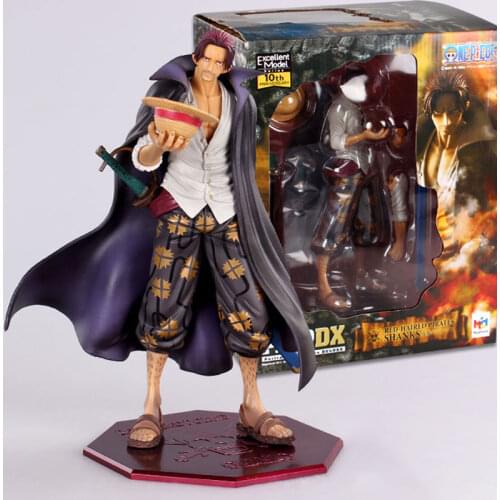 One Piece Anime Figure Red Hair Shanks New World Four Emperors Manga Statue PVC Action Figure Collectible Model Toys Doll Decor