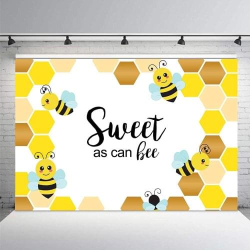 Sweet Little Bee Animals Backdrop Party Photography Background Holiday Celebration Photo Booth Studio Decor