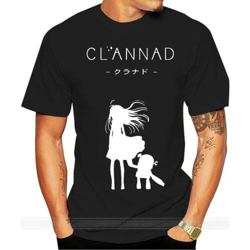 Clannad T Shirt CLANNAD Robot White Edition T-Shirt Summer 100 Percent Cotton Tee Shirt Awesome 5x Print Tshirt