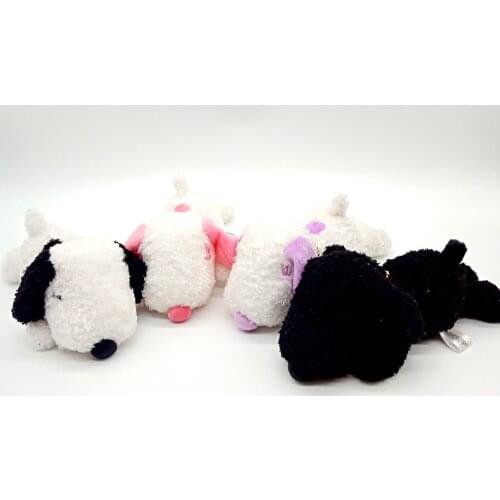 Exquisite new soft cute lifelike 10-15cm plush Solid color dog Car keychain Pendant decoration good quality doll Christmas gift