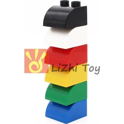 MOC DIY Large Building Block Brick 2X2 with Curved Top Big Size Assembled Accessories Bulk Part Children Toys