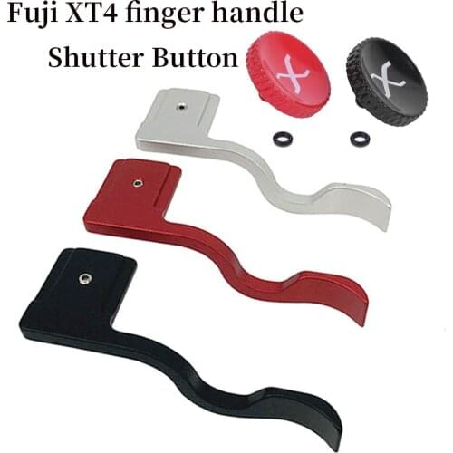 Aluminum Alloy Fuji Hot Shoe Cover XT4 Mirrorless Camera Shutter Button X-T4 Finger Handle Fuji Copper Shutter Button