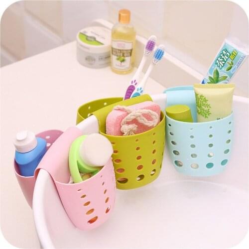 Kitchen Supplies Sink Sponge Storage Drain Hanging Bag Saddle Type Dual-purpose Debris Drain Basket Rack