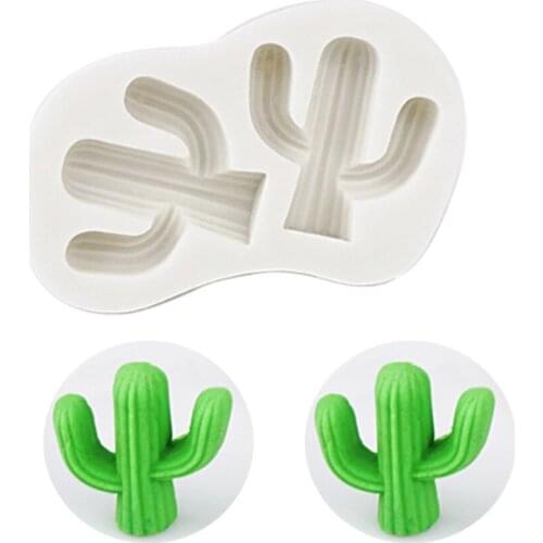 M2074 DIY Cactus Epoxy UV Resin Silicone Mold Cupcake Wedding Fondant Cake Decorating Tools Chocolate Gumpaste Candy Mould