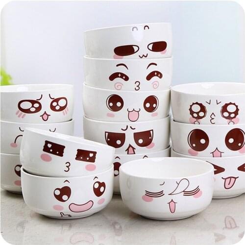 Lovely creative design ceramic bowl Cartoon Fruit Snack Sauce Kids Feed Food Bowl Soup Salad noodle Bowl kitchen dinnerware