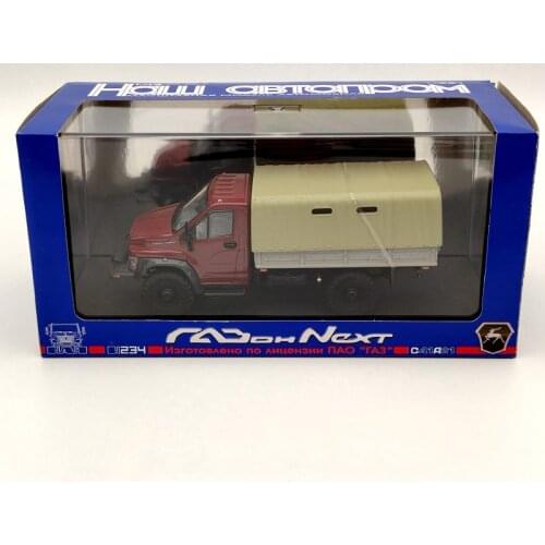HAW ABTONPOM 1:43 GAZ C42A21 ГАЗ H234 Russia Truck Red Diecast Models Car