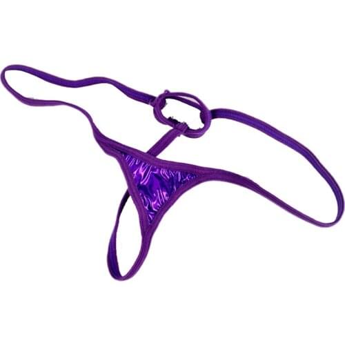 Fashion Low rise mens sexy underwear thong and s string panties with penis ring