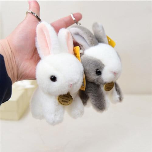 New Cute rabbit bunny Upscale Exquisite popular pendant pretty Keychain good quality soft Soothing doll christmas wedding gift