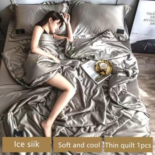 New Product Update) king Queen Size Solid Color Summer Quilt Blanket Comforter Bed Cover Simple Home Textile Bedclothes