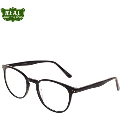 REAL 2019 Fashion Retro Optical Glasses Acetate Brand Designed Prescription Myopic Glasses Women Glasses Frame Eyewear Unisex
