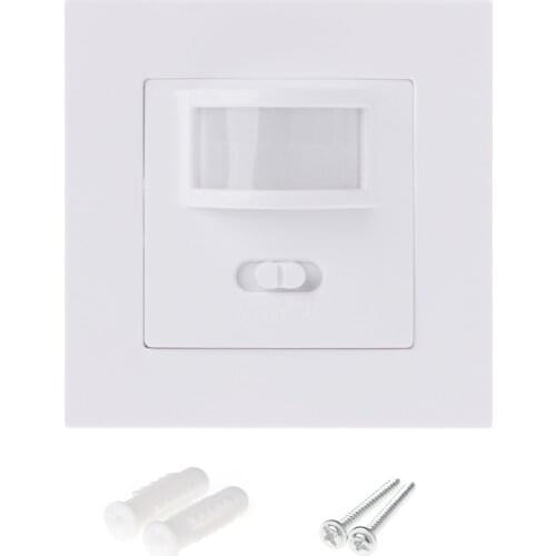 P82F AC 110V-240V Infrared PIR Motion Sensor Recessed Wall Module Light Switch