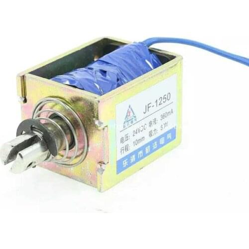 Electromagnet Push-pull type 12V 24V JF-1250B 1250 impact type through DC stroke 10mm