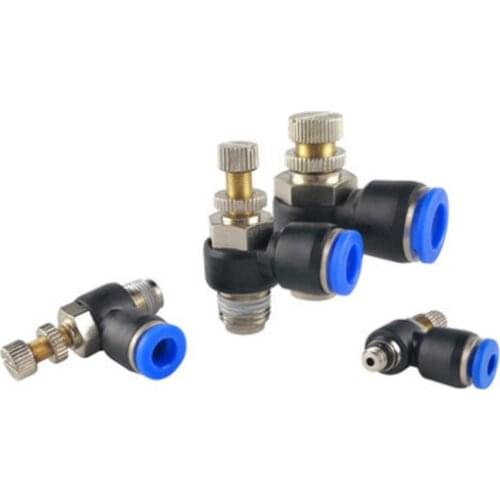 SL type 4 6 8 10 12 mm Fast connection Pneumatic Fitting M5 1/8" 1/4" 3/8" 1/2" air speed Regulating valve throttle valve