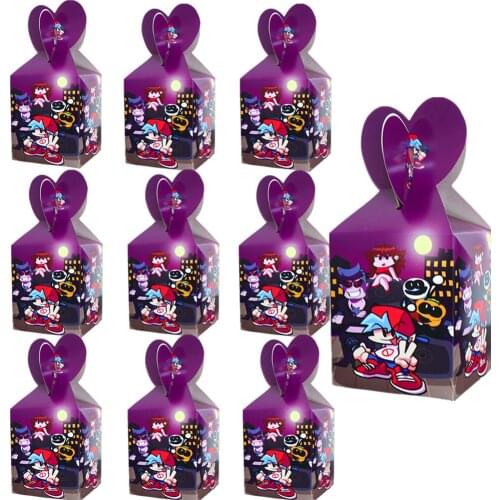 Hot Game Theme Friday Night Funkin Party Supplies Gift Candy Box Favor Baby Shower Accessory Kids Boys Birthday Party Decoration