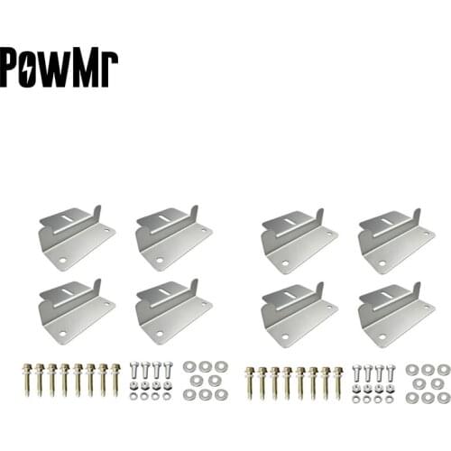 PowMr Solar Mounting Brackets Z-Types Solar Mounting Kit of 4 Units 2 Set For RV Boat Off Grid Roof Z Brackets