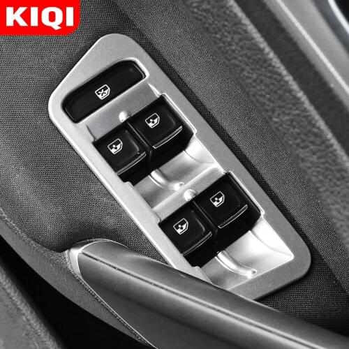 KIQI Car Door Window Lift Switch Frame Cover Protective Trim for Volkswagen VW Golf 7 MK7 VII MK7.5 2012 - 2019 Accessories
