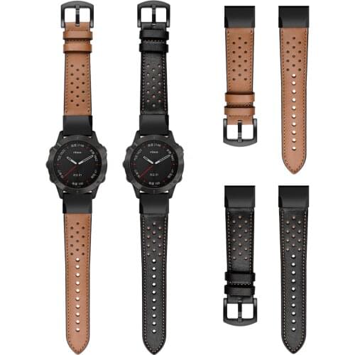 Watchband Band For Garmin Fenix 6 Pro GPS/Fenix 6X GPS/TACTIX DELTA Easyfit Wrist Strap for Fenix 5 5X Plus/MARQ Genuine Leather