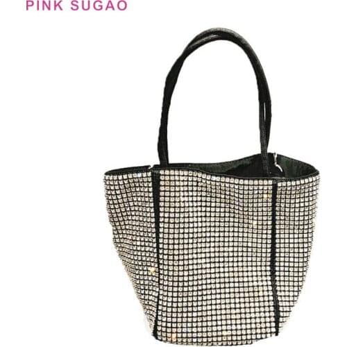 Pink Sugao luxury handbags women bags designer diamond purse women shoulder bag designer crossbody bag tote bag high quality