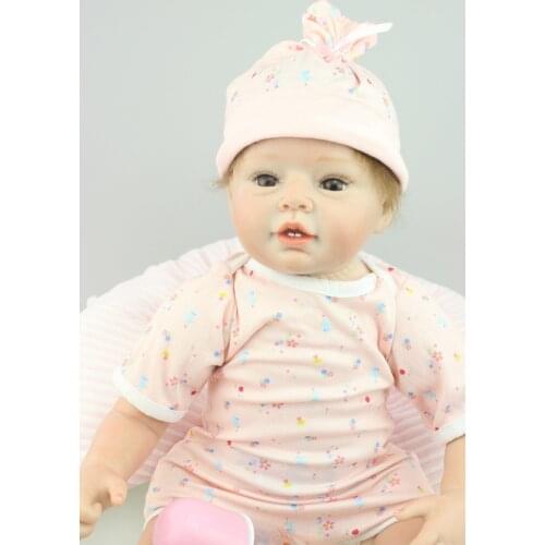 Newborn Simulation Babydoll Silicone Vinyl Doll Educational Enlightenment Baby toys Girls Present or birthday gifts