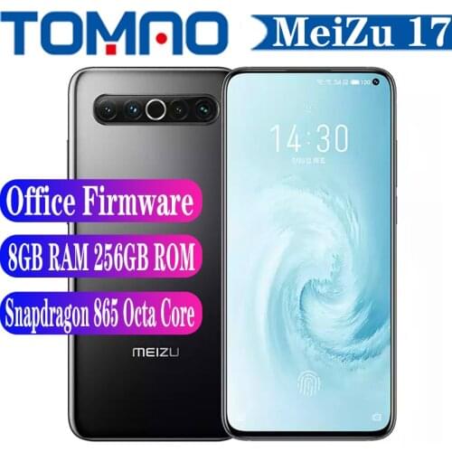 Original Meizu 17 8GB RAM 128GB 256GB ROM Cellphone 5G Smartphone Octa Core Snapdragon 865 4500mAh 30W Fast Charing 64MP Camera