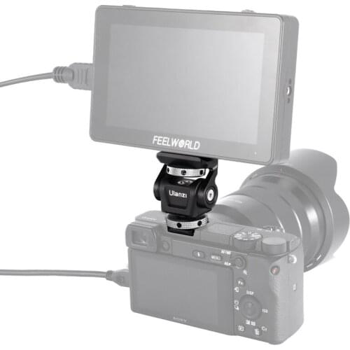 Ulanzi U-150 Universal DSLR Camera Monitor Mount 360 Rotation Adjustable Monitor Adapter with Cold Shoe 1/4 Screw