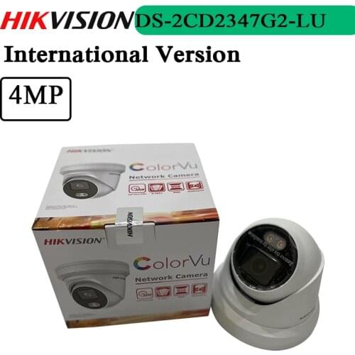 In Stock Free Shipping 4MP Hikvision ColorVu IP Camera POE H.265+ IP67 Fixed Turret Network Full Color DS-2CD2347G2-LU