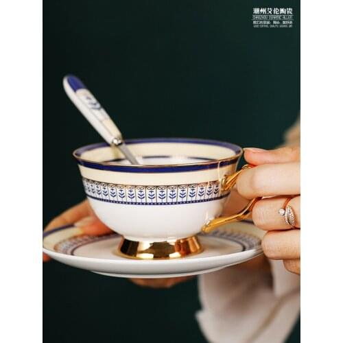 High value Nordic style Bone China Cup Coffee Cup European tea set high grade English afternoon cup black tea cup dish