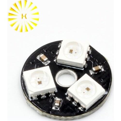 WS2812 3Bit 5V 5050 RGB LED Lamp Panel Board Round