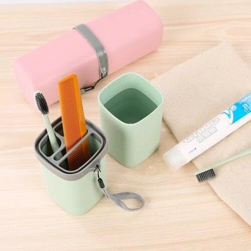 Environmental protection) travel wash cup portable couple set toothpaste toothbrush wash bag storage box travel mug