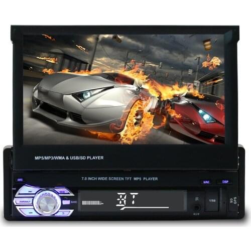 1single din 7 inch car radio stereo mp5 with retractable screen