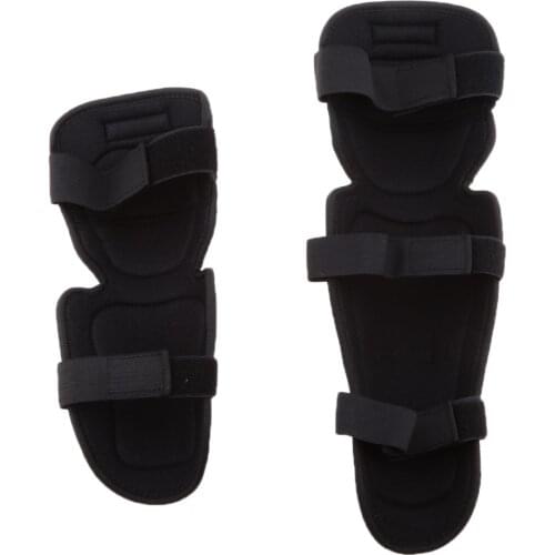 1 Set Motorcycle Cycling Elbow And Knee Pads Protector Guard Black