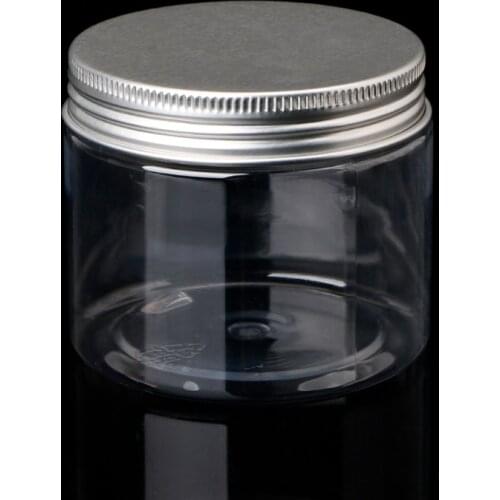 1 Pc 150ml Clear Round PET Jar With Aluminium Screw Lid Food Storage Container Sealed Box