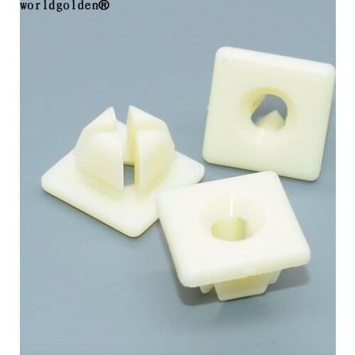 Worldgolden 10pcs auto fasteners License Plate Nut #14 Screw Size for GM 3907444, 4755299