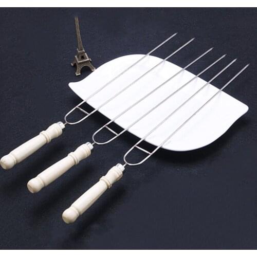 10pcs Roasting Forks With Bag Camping Hot Dog Skewers BBQ Forks Barbecue Tool