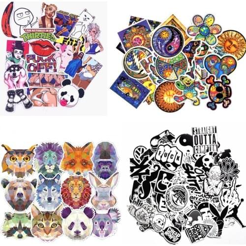 220PCS Car Bumper Stickers Laptop Motorcycle Bicycle Luggage Decal Graffiti Patches Skateboard Car Stickers and Decals