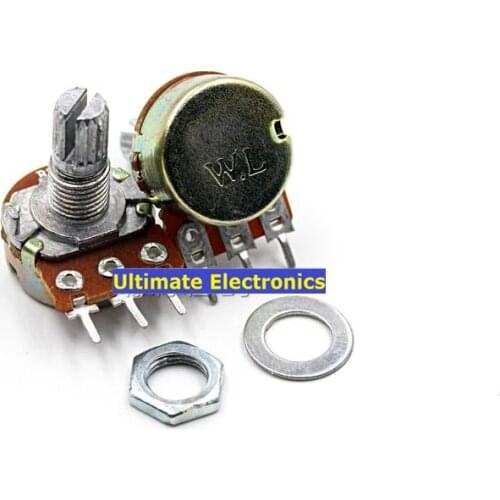 5PCS WH148 B 1K 2K 5K 10K 20K 50K 100K 250K 500K 1M Single Potentiometer 3feet handle 15mm